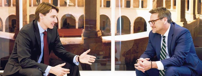 Jan Stenger (li.) und Volker Pruschke im Gespräch mit der TREND-REPORT-Redaktion