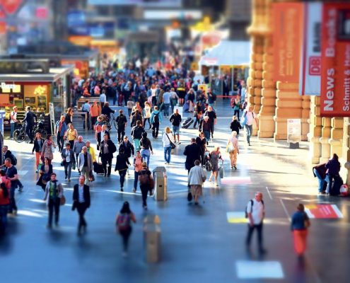 "Crowd in Railway-Station" (CC BY 2.0) by mripp