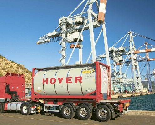 Die Temperatur des Hoyer-Containers wird durch die Telematik-Systemlösung von Savvy überwacht, gesteuert und aufgezeichnet.