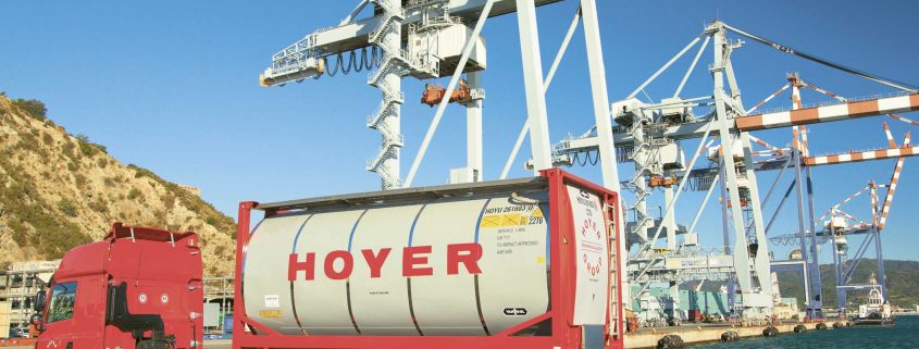 Die Temperatur des Hoyer-Containers wird durch die Telematik-Systemlösung von Savvy überwacht, gesteuert und aufgezeichnet.